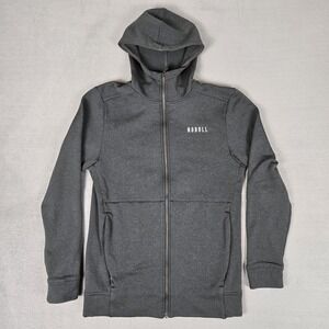 NoBull Project Performance Zip-Up Hoodie Womens Medium Gray Fleece Soft Jacket